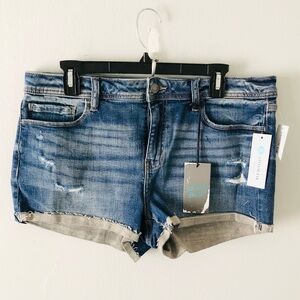 Studio Blue Distressed Denim Shorts NWT